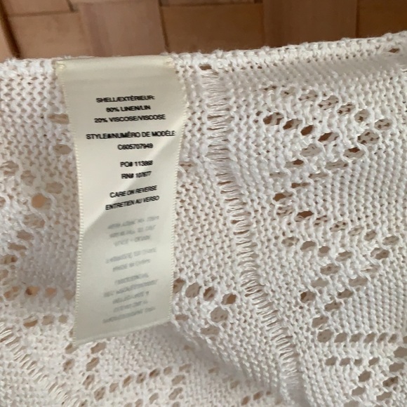 Alice+ Olivia Willard Linen Blend Pointelle Poncho XS/S - Picture 10 of 11